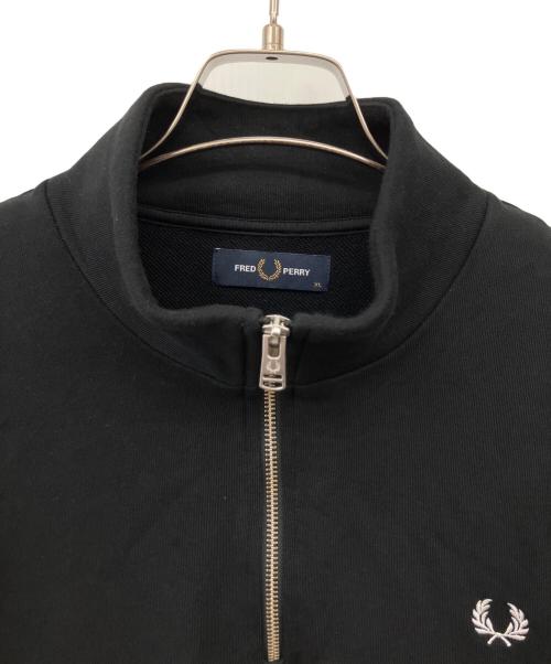 FRED PERRY（フレッドペリー）FRED PERRY (フレッドペリー) ハーフジップスウェット ブラック サイズ:XLの古着・服飾アイテム