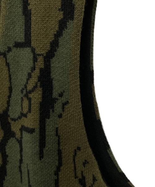 HUF（ハフ）HUF (ハフ) ニットベスト オリーブ サイズ:Lの古着・服飾アイテム