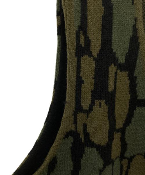 HUF（ハフ）HUF (ハフ) ニットベスト オリーブ サイズ:Lの古着・服飾アイテム