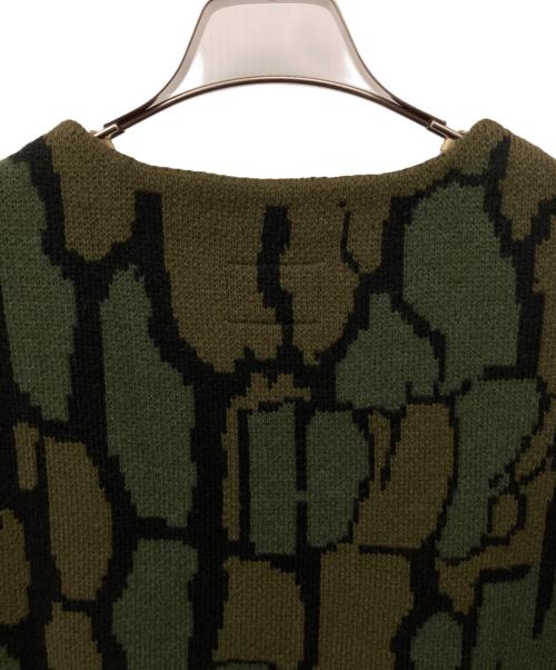 HUF（ハフ）HUF (ハフ) ニットベスト オリーブ サイズ:Lの古着・服飾アイテム