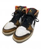 NIKEナイキ）の古着「Nike Air Jordan 1 Mid(ナイキ エアジョーダン1 ミッド)」｜イエロー×ブラック×ホワイト