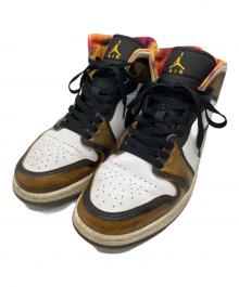 NIKE（ナイキ）の古着「Nike Air Jordan 1 Mid(ナイキ エアジョーダン1 ミッド)」｜イエロー×ブラック×ホワイト