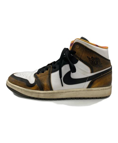 NIKE（ナイキ）NIKE (ナイキ) Nike Air Jordan 1 Mid(ナイキ エアジョーダン1 ミッド) イエロー×ブラック×ホワイト サイズ:28.5cmの古着・服飾アイテム