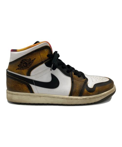 NIKE（ナイキ）NIKE (ナイキ) Nike Air Jordan 1 Mid(ナイキ エアジョーダン1 ミッド) イエロー×ブラック×ホワイト サイズ:28.5cmの古着・服飾アイテム