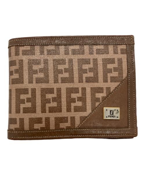 FENDI（フェンディ）FENDI (フェンディ) 2つ折り財布 ブラウンの古着・服飾アイテム