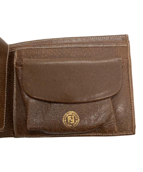 FENDI（フェンディ）FENDI (フェンディ) 2つ折り財布 ブラウンの古着・服飾アイテム