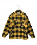 CarHarttカーハート）の古着「ボアジャケット」｜イエロー×ブラック