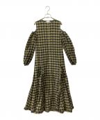 GANNIガニー）の古着「長袖ワンピース」｜ブラウン