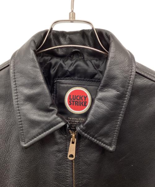 LUCKY STRIKE（ラッキーストライク）LUCKY STRIKE (ラッキーストライク) レザージャケット ブラック サイズ:Lの古着・服飾アイテム