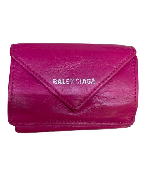 BALENCIAGA（バレンシアガ）BALENCIAGA (バレンシアガ) 3つ折り財布 ショッキングピンクの古着・服飾アイテム