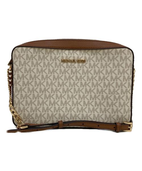 MICHAEL KORS（マイケルコース）MICHAEL KORS (マイケル・コース) ショルダーバッグ ベージュ×ブラウンの古着・服飾アイテム