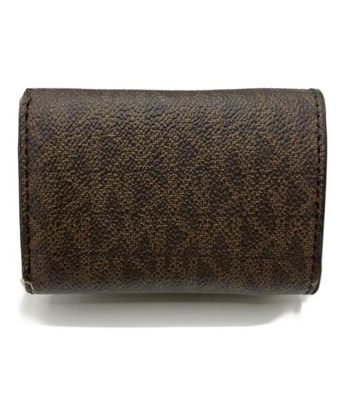 MICHAEL KORS（マイケルコース）MICHAEL KORS (マイケルコース) 2つ折り財布 ブラック×ブラウンの古着・服飾アイテム