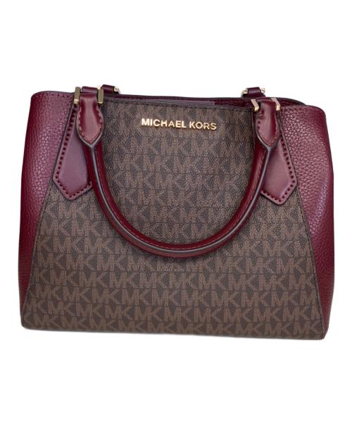 MICHAEL KORS（マイケル・コース）MICHAEL KORS (マイケル・コース) 2WAYバッグ レッド×ブラウンの古着・服飾アイテム
