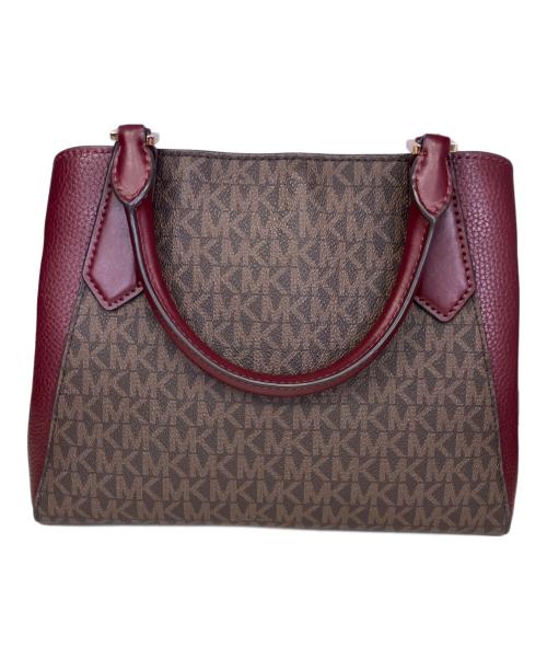 MICHAEL KORS（マイケル・コース）MICHAEL KORS (マイケル・コース) 2WAYバッグ レッド×ブラウンの古着・服飾アイテム
