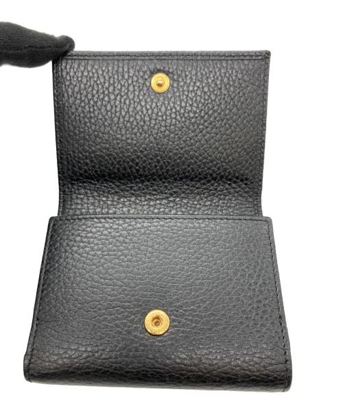 GUCCI（グッチ）GUCCI (グッチ) 3つ折り財布 ブラックの古着・服飾アイテム