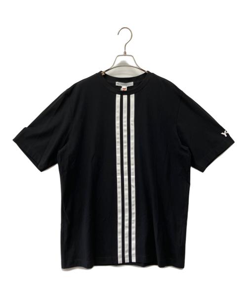 Y-3（ワイスリー）Y-3 (ワイスリー) 半袖Tシャツ ブラック×ホワイト サイズ:Mの古着・服飾アイテム