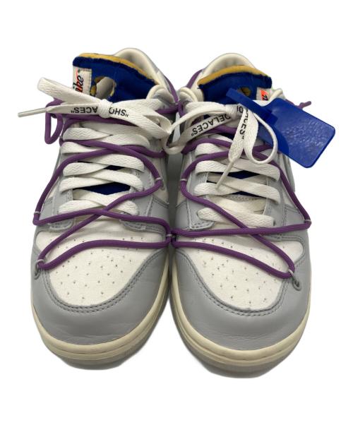 NIKE（ナイキ）NIKE (ナイキ) OFFWHITE (オフホワイト) Off-White × Nike Dunk Low(オフホワイト × ナイキ ダンク ロー 1) グレー×ホワイト×パープル サイズ:27㎝の古着・服飾アイテム