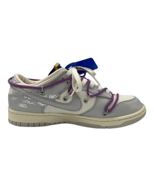 NIKE（ナイキ）NIKE (ナイキ) OFFWHITE (オフホワイト) Off-White × Nike Dunk Low(オフホワイト × ナイキ ダンク ロー 1) グレー×ホワイト×パープル サイズ:27㎝の古着・服飾アイテム