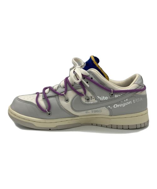 NIKE（ナイキ）NIKE (ナイキ) OFFWHITE (オフホワイト) Off-White × Nike Dunk Low(オフホワイト × ナイキ ダンク ロー 1) グレー×ホワイト×パープル サイズ:27㎝の古着・服飾アイテム