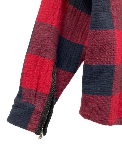 DIESEL（ディーゼル）DIESEL (ディーゼル) チェックジャケット レッド サイズ:Lの古着・服飾アイテム