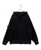SUPREMEシュプリーム）の古着「paneled hooded sweatshirt」｜ブラック