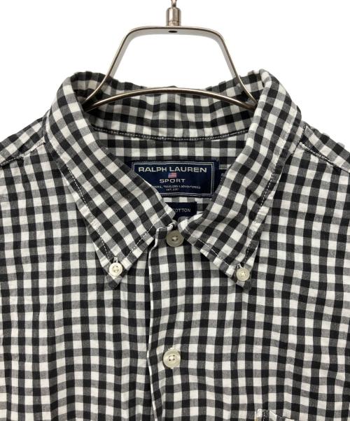POLO SPORT（ポロスポーツ）POLO SPORT (ポロスポーツ) 半袖シャツ ブラック×ホワイト サイズ:Lの古着・服飾アイテム