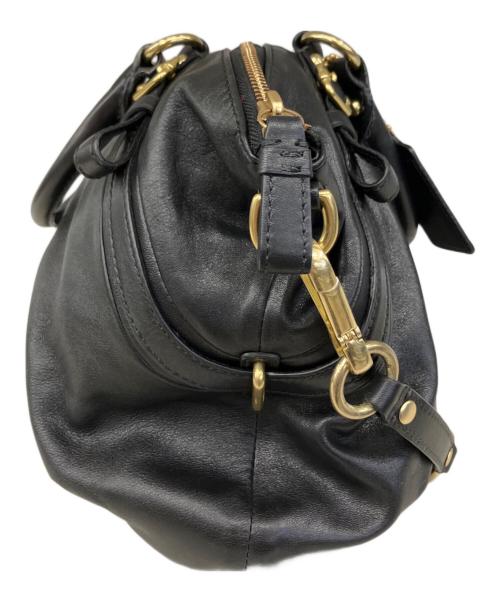 COACH（コーチ）COACH (コーチ) レザーハンドバッグ ブラックの古着・服飾アイテム