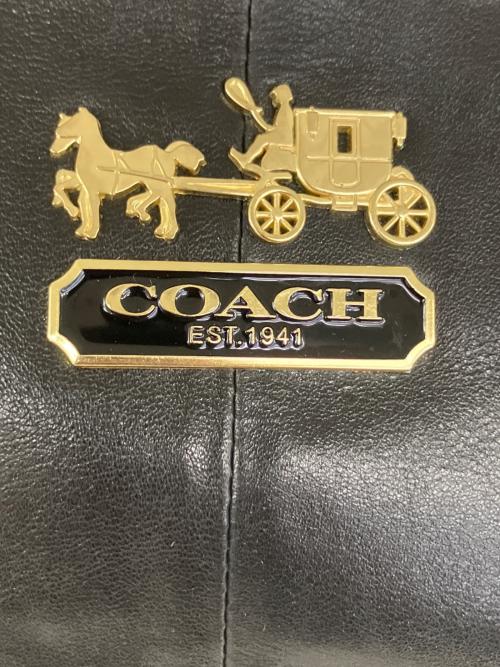 COACH（コーチ）COACH (コーチ) レザーハンドバッグ ブラックの古着・服飾アイテム