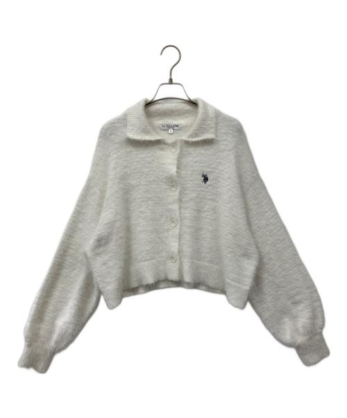 U.S POLO ASSN（ユーエスポロアッスン）U.S POLO ASSN (ユーエスポロアッスン) 厚手カーディガン ホワイト サイズ:Mの古着・服飾アイテム