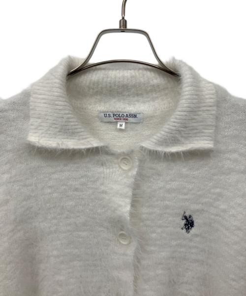 U.S POLO ASSN（ユーエスポロアッスン）U.S POLO ASSN (ユーエスポロアッスン) 厚手カーディガン ホワイト サイズ:Mの古着・服飾アイテム