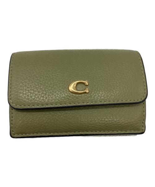 COACH（コーチ）COACH (コーチ) 3つ折り財布 オリーブの古着・服飾アイテム