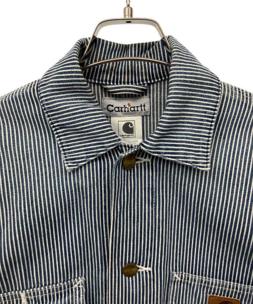 CarHartt（カーハート）CarHartt (カーハート) デニムジャケット ネイビー×ホワイト サイズ:Mの古着・服飾アイテム