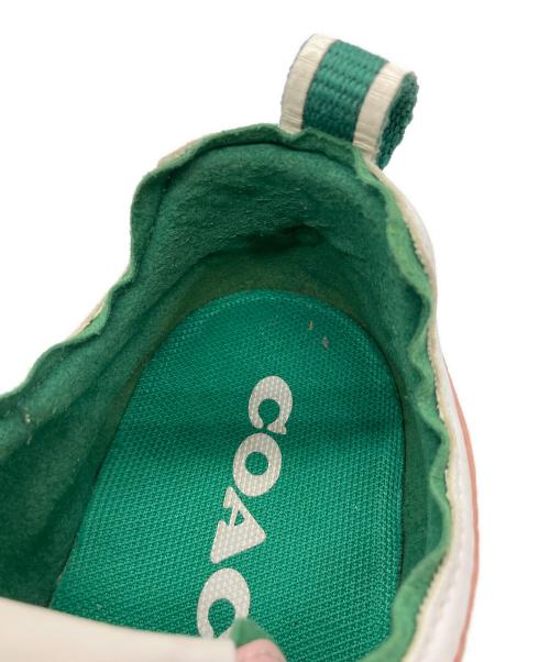 COACH（コーチ）COACH (コーチ) スニーカー ホワイト×グリーン サイズ:23cmの古着・服飾アイテム