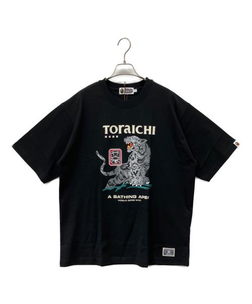A BATHING APE（アベイシングエイプ）A BATHING APE (アベイシングエイプ) 寅壱 (トライチ) Tシャツ ブラック サイズ:Lの古着・服飾アイテム