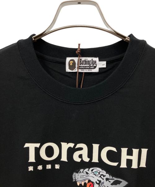 A BATHING APE（アベイシングエイプ）A BATHING APE (アベイシングエイプ) 寅壱 (トライチ) Tシャツ ブラック サイズ:Lの古着・服飾アイテム