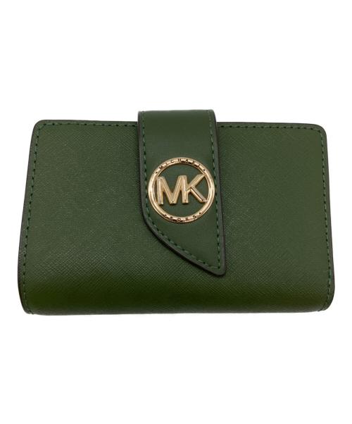 MICHAEL KORS（マイケルコース）MICHAEL KORS (マイケルコース) 2つ折り財布 グリーンの古着・服飾アイテム
