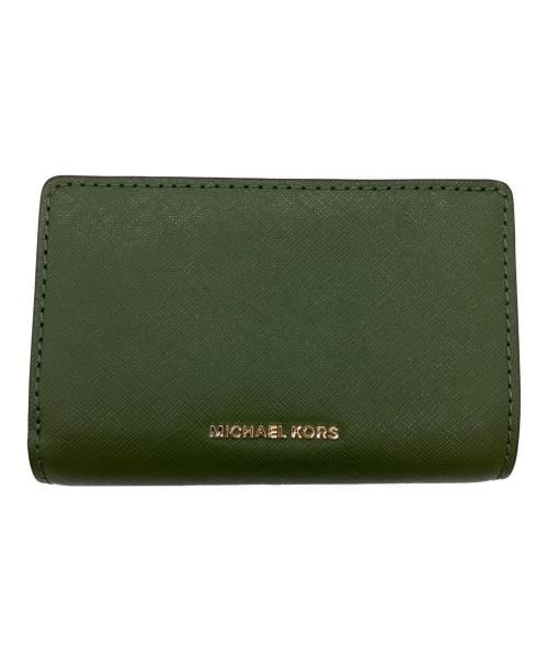 MICHAEL KORS（マイケルコース）MICHAEL KORS (マイケルコース) 2つ折り財布 グリーンの古着・服飾アイテム