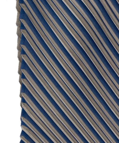PLEATS PLEASE（プリーツプリーズ）PLEATS PLEASE (プリーツプリーズ) ノースリーブブラウス グレー×ブルー サイズ:3の古着・服飾アイテム