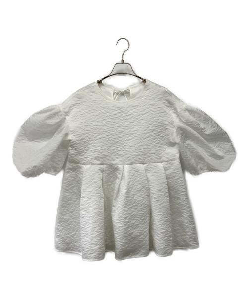 Bluelea（ブルレア）BLUELEA (ブルレア) 半袖ブラウス ホワイト サイズ:Fの古着・服飾アイテム