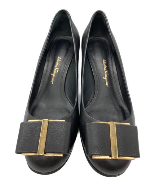 Salvatore Ferragamo（サルヴァトーレ フェラガモ）Salvatore Ferragamo (サルヴァトーレ フェラガモ) パンプス ブラック サイズ:24.5cmの古着・服飾アイテム