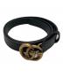 GUCCI（グッチ）の古着「ダブルGGスリムベルト」｜ブラック