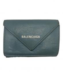 BALENCIAGA（バレンシアガ）の古着「3つ折り財布」｜スカイブルー