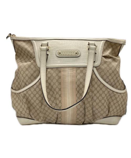 CELINE（セリーヌ）CELINE (セリーヌ) ハンドバッグ ベージュ×ホワイトの古着・服飾アイテム