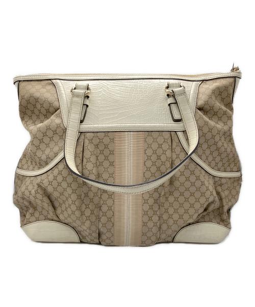 CELINE（セリーヌ）CELINE (セリーヌ) ハンドバッグ ベージュ×ホワイトの古着・服飾アイテム