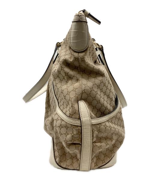 CELINE（セリーヌ）CELINE (セリーヌ) ハンドバッグ ベージュ×ホワイトの古着・服飾アイテム