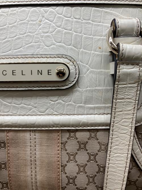 CELINE（セリーヌ）CELINE (セリーヌ) ハンドバッグ ベージュ×ホワイトの古着・服飾アイテム