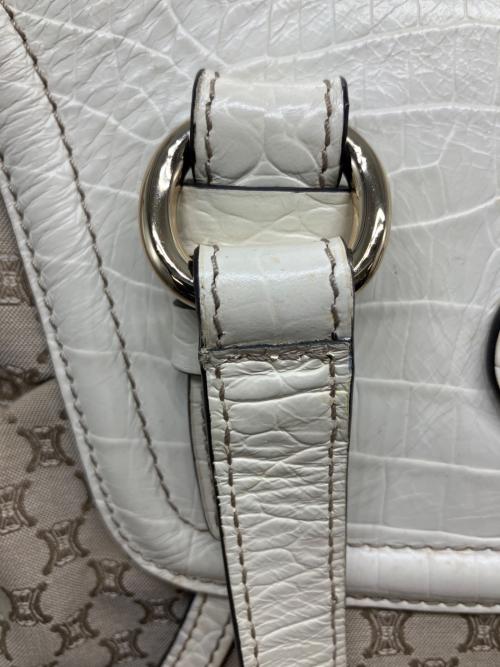 CELINE（セリーヌ）CELINE (セリーヌ) ハンドバッグ ベージュ×ホワイトの古着・服飾アイテム