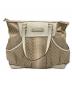 CELINE（セリーヌ）の古着「ハンドバッグ」｜ベージュ×ホワイト