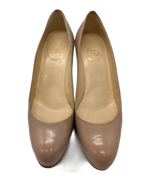 Christian Louboutin（クリスチャン・ルブタン）Christian Louboutin (クリスチャン・ルブタン) ヒールパンプス ベージュ×レッド サイズ:37 1/2の古着・服飾アイテム
