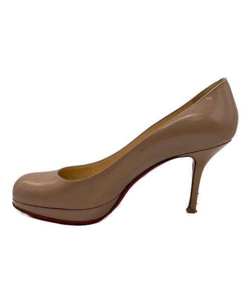 Christian Louboutin（クリスチャン・ルブタン）Christian Louboutin (クリスチャン・ルブタン) ヒールパンプス ベージュ×レッド サイズ:37 1/2の古着・服飾アイテム